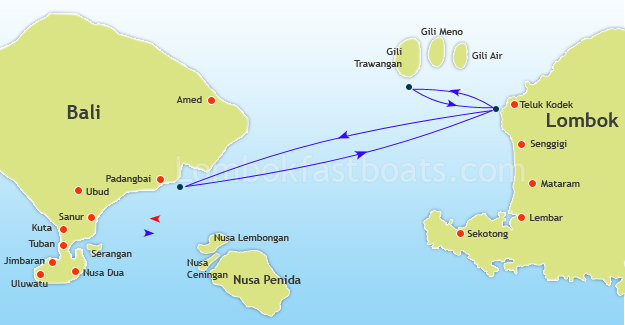 Gili Cat Route Map Gili Cat Route Map